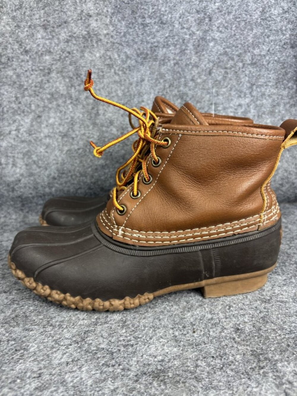 LL Bean Bean Boots Womens Size 7 Brown Leather Ankle Duck Rain Boots USA